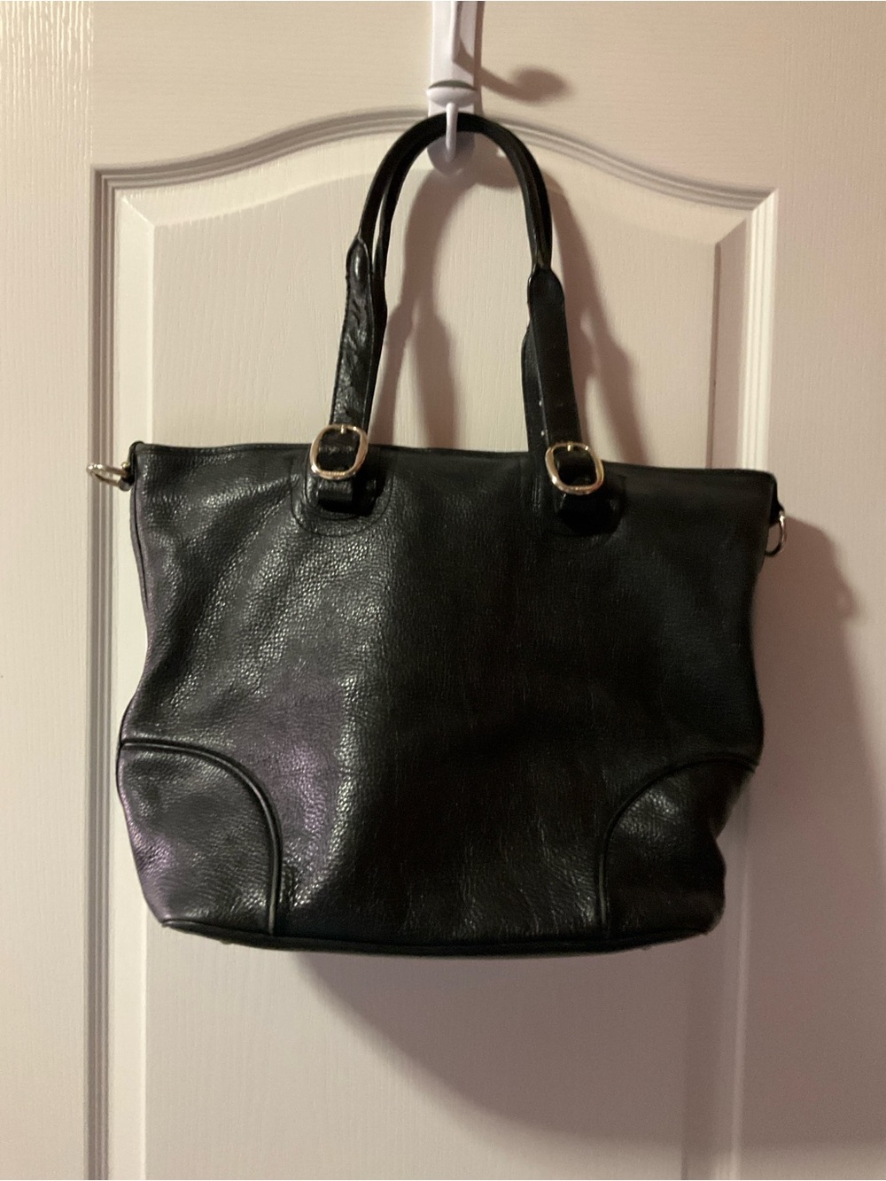 Burberry Black thick Leather-Trim Check  Bag it maybe real or a dupe